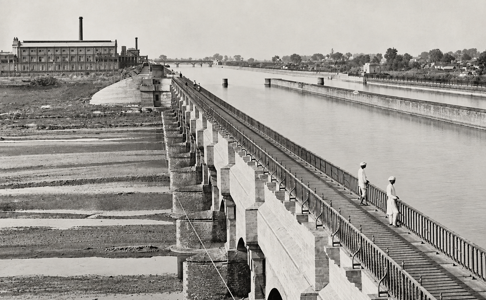 Historical view of Solani Aqueduct, Roorkee